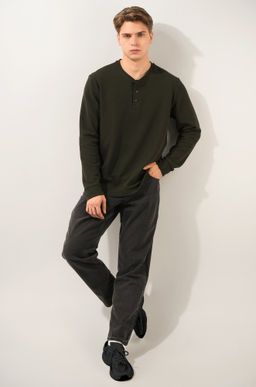 Мужской лонгслив на пуговицах Happyfox