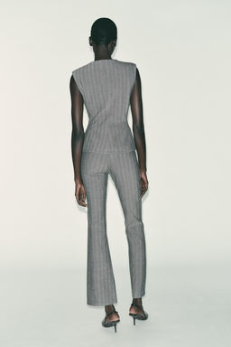HERRINGBONE FLARE LEGGINGS WITH BELT - Zara фото 8