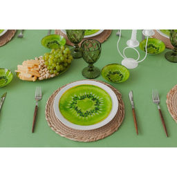 Тарелка Доляна «Романтичный киви», d=20 см, стекло, зелёная