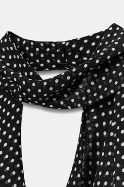TOP HALTER LUNARES ZW COLLECTION / Negro / Blanco - Zara фото 8