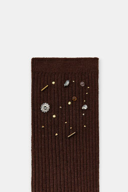 WOOL SOCKS WITH BEADS - Zara фото 4