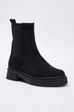 Siyah Suet Duz Tabanl? Chealsea Kad?n Bot TAKAW26BO00085