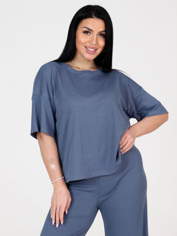 02 ЖЕНСКИЙ КОСТЮМ (брюки) (Индиго) - А-дина фото 4