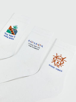 Bask?l? Erkek Soket ?orap 3l?