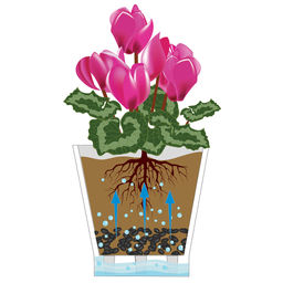 Горшок для цветов пластмассовый Лея 3,6л, д19см, h18,5см, со вставкой, с автополивом, белый (Россия) - Домашняя мода фото 3