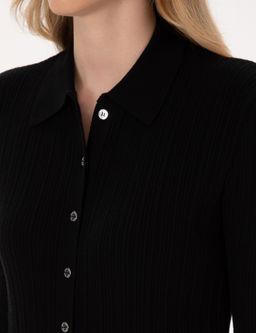 Siyah Slim Fit Triko H_rka - Pierre cardin фото 7