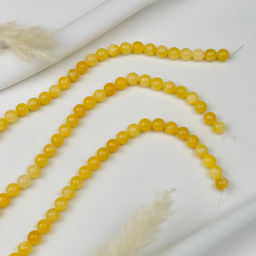 Бусины для украшений из Кальцита медового (45 бусин) 38 см