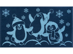 Полотенце махровое 6с103.412ж1 Пингвины(джинс) 50х90см