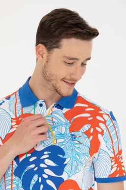 U. S. Polo Assn Мужская белая футболка с воротником-поло - U.s. polo assn фото 2