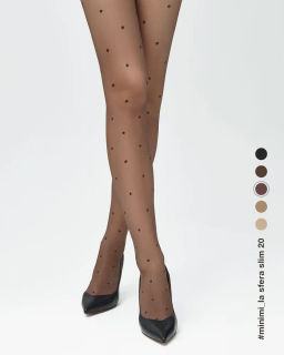 Колготки Minimi LA SFERA SLIM 20 (колготки в средний горошек) - mineral  фото 2