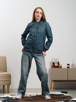 Женский бомбер "ED-06" серый