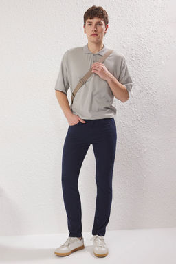 TRENDYOL MAN Lacivert Slim/Dar Paca Basic 5 Cep Esnek Gabardin Pamuklu Pantolon TMNSS25PL00020 - Trendyolmilla фото 2