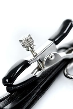 Зажимы для сосков TOYFA Theatre с кисточками, черные