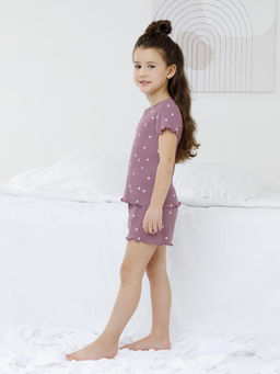 К 1652/темная орхидея,поле с ромашками пижама для дев - Crockid фото 4