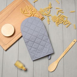 Варежка-прихватка Этель Kitchen цв.серый, 15х28см,саржа, 100% х/л  фото 6