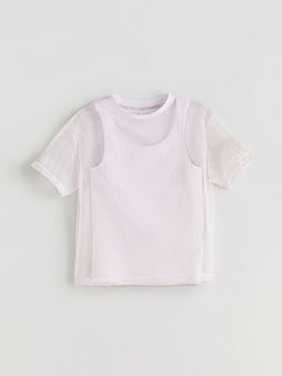 Bisiklet Yaka K?z ?ocuk File Ti??rt ve Atlet