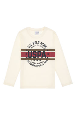 Erkek _ocuk Krem Bisiklet Yaka Sweatshirt - U.s. polo assn фото 6