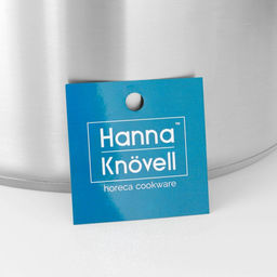 Кастрюля Hanna Knövell, 11 л, d=28 см, h=18 см, толщина стенки 0.8 мм, с крышкой, капсульное дно, индукция, нержавеющая сталь, хромированная