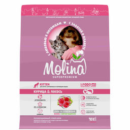 MOLINA, Сухой корм с курицей и лососем для котят, CAT KITTEN. CHICKEN WITH SALMON,  фото 3