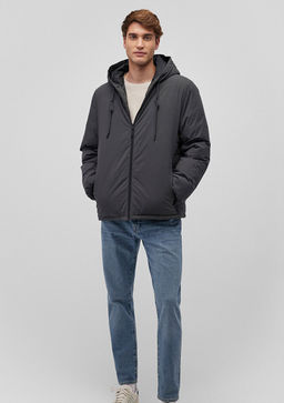 Kapusonlu Antrasit Sisme Mont - Mavi фото 2