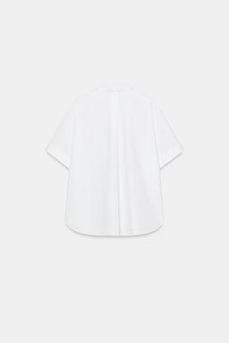 CAMISA MANGA CORTA POPEL?N / Blanco - Zara фото 9