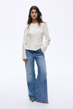 Top fruncido en punto de algod?n - H&m фото 3