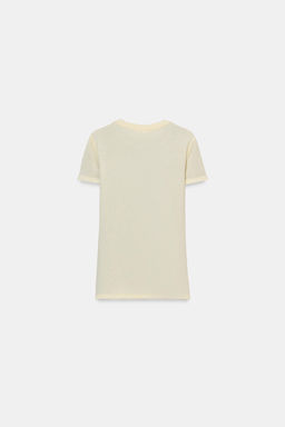 SHORT SLEEVE CONTRAST T-SHIRT - Zara фото 13