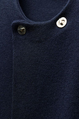 KNIT JACKET WITH METAL FASTENING - Zara фото 8