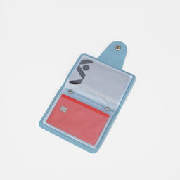Визитница на кнопке, 24 карты, цвет голубой - Simaland фото 5