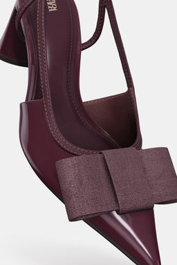 SLINGBACK HEELED SHOES WITH BOW - Zara фото 7