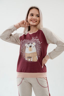 Костюм женский из футера Гамми бордо - Амадэль фото 7