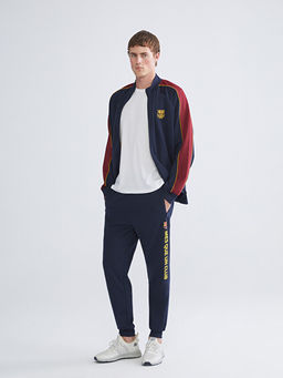 Slim Fit Barcelona Bask?l? Erkek Taraftar Jogger E?ofman Alt?