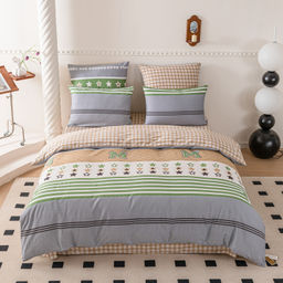 Комплект постельного белья Люкс Сатин 100% хлопок на резинке AR368 180*200*25;160*200*25;140*200*25 2 спальный 70-70 2 шт;50-70 2 шт