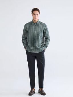 Regular Fit Ekose Gabardin Erkek G?mlek