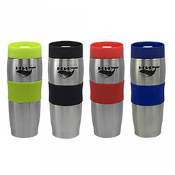 Термокружка из нержавеющей стали 0,4л Kelli, прорезиненная вставка, двойные стенки, вакуумная технология, черный (Китай) - Домашняя мода фото 2