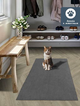 Коврик НАНОХЛОПОК SHAHINTEX 80х120 серый 03 S фото 5