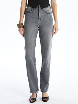 Straight Fit Kad?n Jean Pantolon