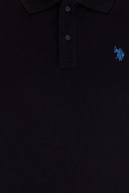 U. S. Polo Assn Мужская черная базовая футболка с воротником-поло - U.s. polo assn фото 12