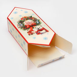 Цена за 10 шт. Коробка - конфета новогодняя подарочная складная С Новым годом, 18?28?10 см