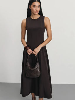 Платье миди приталенного кроя из хлопка / Zarina  фото 2