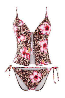 Leopar Desenli Tankini Normal Bel Bikini Tak?m? TBESS26BT00009