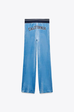 EMBROIDERED VELVET TROUSERS - Zara фото 6