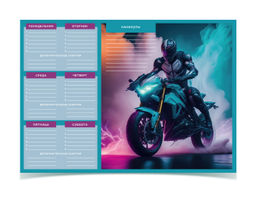 Цена за 10 шт.Расписание уроков А4 Schoolformat СКОРОСТЬ мелованный картон