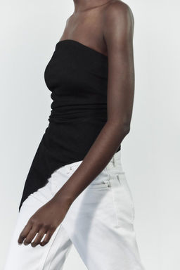 TEXTURED BANDEAU TOP - Zara фото 18