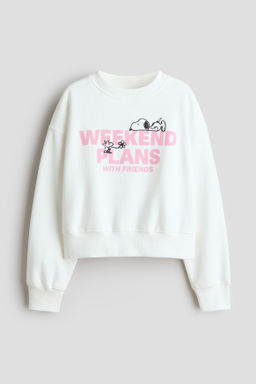 Sudadera con motivo estampado e interior cepillado