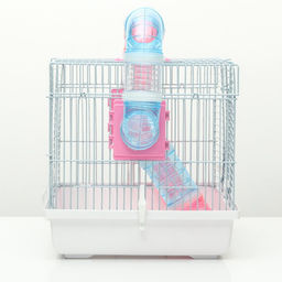 Клетка для грызунов с туннелем, 47 х 30 х 30, см, белая - Пижон фото 2