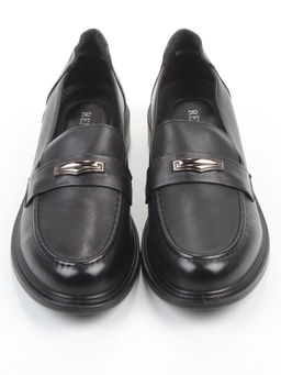 03-DHL206-1 BLACK Лоферы женские (натуральная кожа)