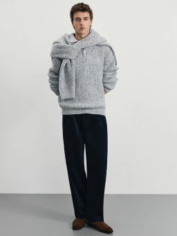 Джемпер с воротником с добавлением шерсти / Zarina