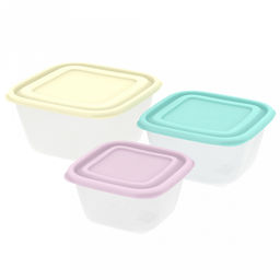 Контейнер для продуктов Прованс, набор 3 шт: 0,6л, 1л, 1,7л, полипропилен, подходит для СВЧ (Россия)