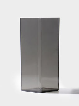 Ваза для цветов «Альваро» геометрия, 30×12 см, пластик, серая